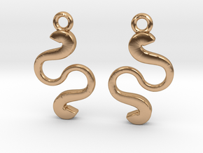 Curvatures [earrings] in Polished Bronze