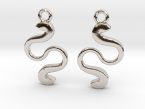 Curvatures [earrings] in Rhodium Plated Brass