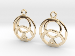 Mysterious seal [earrings] in 14k Gold Plated Brass