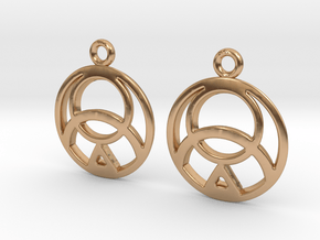 Mysterious seal [earrings] in Polished Bronze
