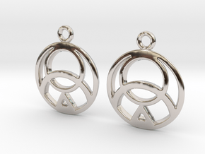 Mysterious seal [earrings] in Rhodium Plated Brass