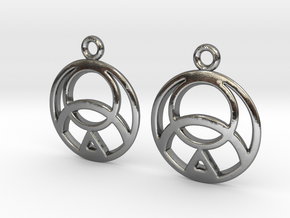 Mysterious seal [earrings] in Polished Silver