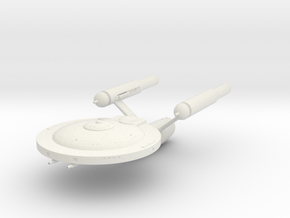 Federation Lancaster class Cruiser 3.7" long in White Natural Versatile Plastic