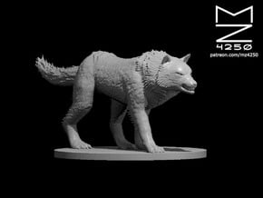 Dire Wolf Updated in White Natural Versatile Plastic