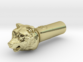 Bear Head Joint Filter  in 18k Gold Plated Brass