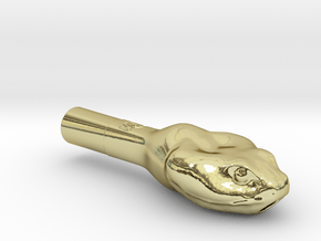 Serpent Head - Joint / Blunt Filter Tip  in 18k Gold Plated Brass