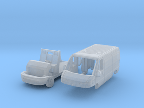 Fiat Ducato with open sliding door (N 1:160) in Smooth Fine Detail Plastic