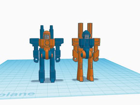 Cline and Dia RoGunners in Blue Processed Versatile Plastic