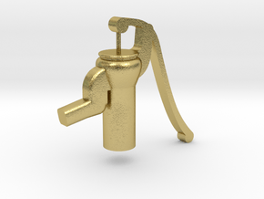 Hand pump in Natural Brass: 1:87 - HO