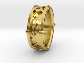 Filigree Ring in Polished Brass: 11.5 / 65.25