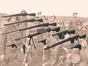 1/35 WW2 Soviet 1941 weapons set in Clear Ultra Fine Detail Plastic