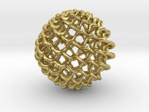 Twistball-small in Natural Brass