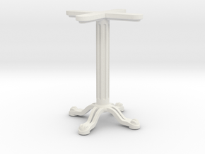 1:12 Bistro Table Base in White Natural Versatile Plastic