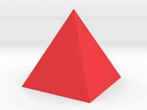Pyramid Shape in Red Processed Versatile Plastic