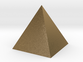 Pyramid Shape in Polished Gold Steel