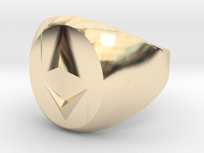 Ethereum Signet Ring (ALL SIZES) in 14K Yellow Gold: 5 / 49