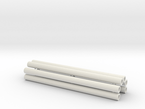 HO/OO Long Pipe Load Separated in White Natural Versatile Plastic