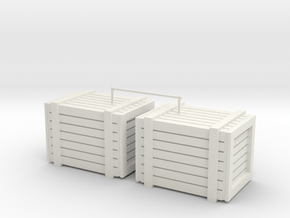 HO/OO Medium Crate load of 2 in White Natural Versatile Plastic