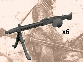 1/35 MG-42 machine guns (drum) in Clear Ultra Fine Detail Plastic