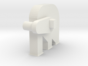 'O Scale' - Bucket Elevator - Head Section in White Natural Versatile Plastic