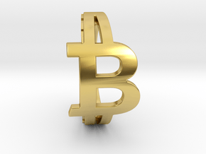 Bitcoin ring in Polished Brass: 10.5 / 62.75