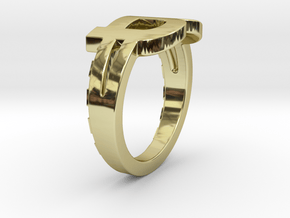 Bitcoin ring in 18k Gold Plated Brass: 11.5 / 65.25