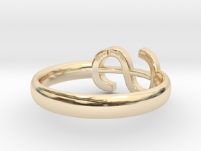USD Ring in 14k Gold Plated Brass: 11.5 / 65.25