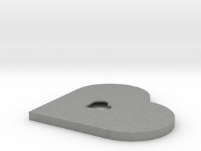 A Lid for the Goofy Heart-Shaped Box in Gray PA12