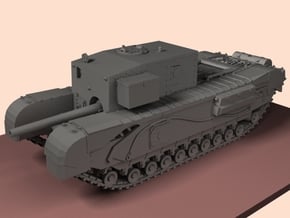 1/100 Churchill gun carrier in Smooth Fine Detail Plastic