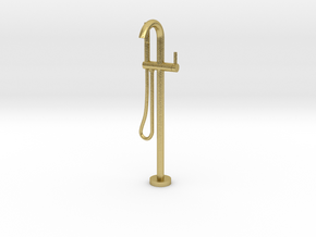 Tub Filler with Bar Handheld  in Natural Brass