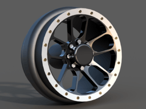 1/64 scale Utilitarian Lifestyle wheels 8mm in Tan Fine Detail Plastic