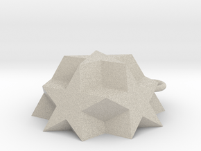 Dodecadodecahedron Charm in Natural Sandstone