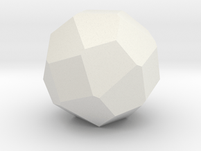 03. Biscribed Hexpropello Cube (Dextro) - 1 inch in White Natural Versatile Plastic