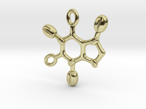 Caffeine with beans Necklace in 18K Yellow Gold
