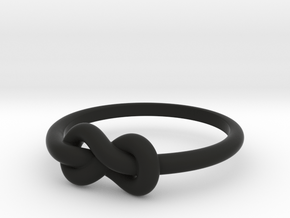 Infinity Ring in Black Natural Versatile Plastic