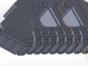 Land Raider Hover Raider Side Plates in Tan Fine Detail Plastic