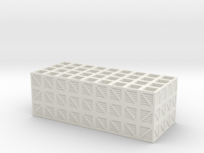 HO/OO 7-Plank wagon Crates Open v2 in White Natural Versatile Plastic