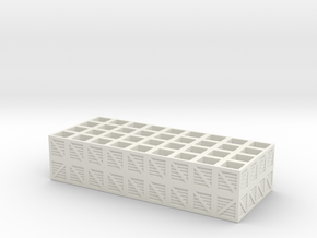 HO/OO 7-Plank wagon Crates Open v1 in White Natural Versatile Plastic