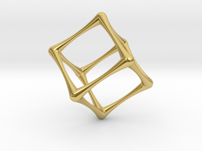 HEXAHEDRON in Polished Brass