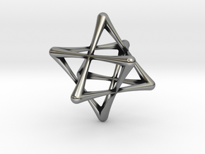 DOUBLE TETRAHEDRON STAR in Antique Silver