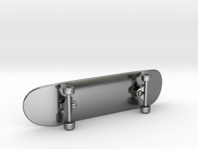 Cameo Bling Skateboard in Polished Silver