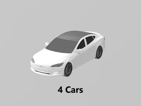 Tesla Model S (x4) 1/285 in Tan Fine Detail Plastic