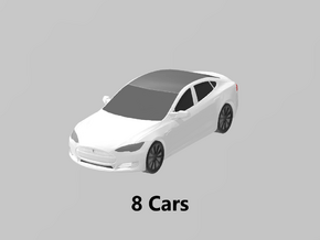 Tesla Model S (x8) 1/400 in Tan Fine Detail Plastic
