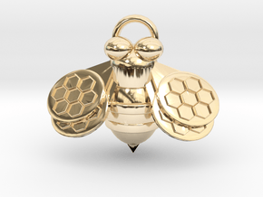 Small Bumblebee 18x15mm  in 14k Gold Plated Brass