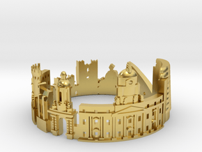 Dublin Skyline - Cityscape Ring in Polished Brass: 10.5 / 62.75