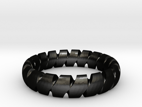 Black Water Cat ring | New 2023 in Matte Black Steel: 7 / 54