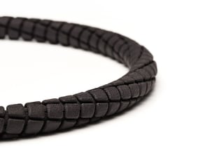 Spiral Tap Unisex Necklace in Black Natural Versatile Plastic