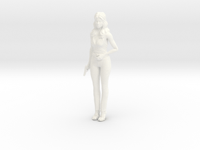 Charlies Angels - Jaclyn w/ Gun in White Processed Versatile Plastic