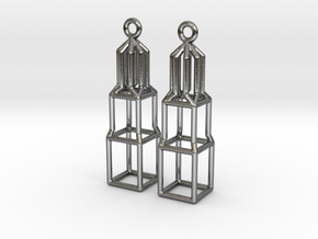 Metal Dom Earrings (Small) in Polished Silver
