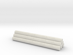 HO/OO Spoked Flatcar Log Load v2 Fused in White Natural Versatile Plastic
